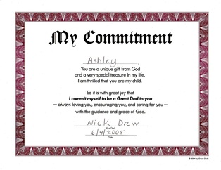 My Commitment to Ashley and God